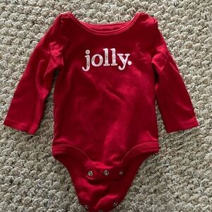 Jolly Red Long Sleeve Kids Bodysuit